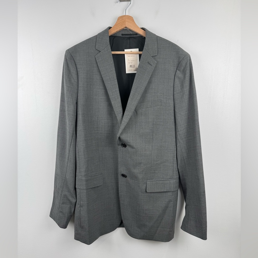 NWT Theory Men Wellar HC Grey Blazer Jacket 42L